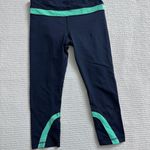 Lululemon Navy Mint Run Inspire Crop II Photo 1