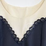 Vintage Marina Babini Wool Holiday‎ Party Dress Cocktail Old Money in Navy Blue Photo 4