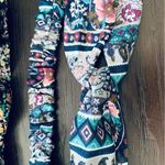 Womens Tribal Boho Festival Floral Print Soft Front Knot Headbands Bundle Set Photo 1