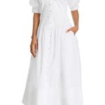 Cinq à Sept Monty Pleated Midi Dress Size 8 White Photo 12