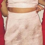 Revolve Pink Snakeskin Two Piece Set  Photo 0