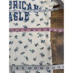 American Eagle  Outfitters Womens XS Top Floral Thermal Waffle Knit Long Sleeve Photo 10
