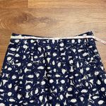 Boden Blue White Patterned Straight Pencil Skirt Pockets Womens Size 8R Linen Photo 6