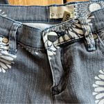 Roxy  Women’s Blue Denim Jeans Floral Print Mid Rise Straight Leg size 0/24 Photo 6