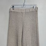 Free People  Beach Cream Knit Pull On High Waist Pants Sz M Photo 2
