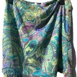 Vintage Y2K Boxx Gear Ruffle Mini Skirt Green Blue Design Size XL made i… Photo 2