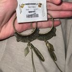 Free People Winona Hoop Brass Gold Earring Photo 3