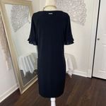Michael Kors Coquette Black Mini Midi Frilly Short Sleeve Babydoll Dress M Size M Photo 2