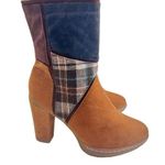 Muk Luks Nola brown:suede vegan boho patchwork heeled boots Brown Size 10 Photo 0
