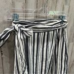 Loft  Stripe Knee Length Aline Skirt Belted Modest Petite Photo 1