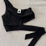 Cousin Couture One Shoulder Black Women's Tie Top Photo 0