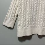Croft & Barrow Cable Knit Open Cardigan Creamy White Size L Photo 6