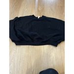 Fabletics  Weekend Cropped sweatshirt And Sweats Black Set Small Photo 6