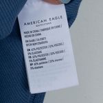 American Eagle NWT Womens Ribbed Cinched V Neck Bodysuite Size S Blue Stretch Photo 4