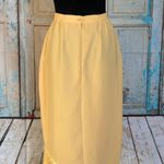 Nubiano New York Vintage Women Ruffled Yellow Midi Wrap Skirt Size 6 Photo 1