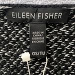 Eileen Fisher  Black Gray Geometric Print Poncho OS TU Photo 3