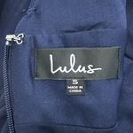 Lulus Heavenly Hues Maxi Dress Gown Deep V Modest Leg Slit Navy Blue Small Prom Photo 10