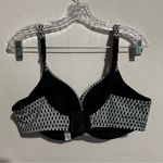 Cacique  Black White Diamond Cotton Boost Plunge Underwire Bra Photo 2