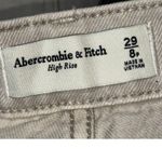 Abercrombie & Fitch  High Rise Tan Khaki Denim Casual Slit Midi Skirt Size 29 8 P Photo 2