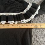 ASOS  Womens Ruffle Shoulder Sweater‎ Dress Black White Size 2 Acrylic Blend Photo 3