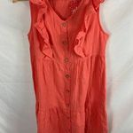 NWT PatPat Ruffle Detail Coral Pink Orange Dress Size Small Photo 0
