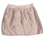Loft  Pink Skirt Women's Size 6, Mini, Lined, Zipper, Career, Casual Linen‎ Blend Photo 3