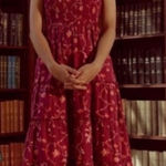 Hill House Ellie The Nap Dress Floral Square Neck Flutter Sleeve Midi Dress Purple Photo 1