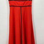 Source Unknown Vintage Long Red and‎ Black Dress Sleeveless bow tie Photo 0