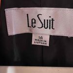 Le Suit Womens Deep Brown Blazer Single Breasted Floral Scarf Size 14 Photo 4