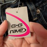 Vintage Deadstock Lazer Jeans Two Tone Bootcut Juniors 5 White/Denim Blue Size undefined Photo 7