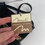 Marlo NWT Floral Embroidered Trim Beaded Fringe Crossbody Bag Square Boho Black Photo 9