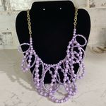 Super Cute Lightweight Beaded Necklace Purple Photo 0