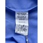 70s VTG Val Mode Maxi Dress Lounge Gown Purple Floral Trim Blue Medium Blue Photo 1