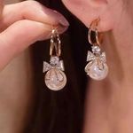 Fashion Personality Lady Is Pearl Pendant Earrings Women Trendy Temperament White Photo 0