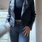 Forever 21 Black Faux Leather Jacket With Good  Photo 0