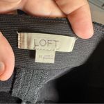 Loft  Black Textured Knit Pull On Aline Skirt size Medium Photo 1