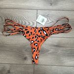 Fabletics  Strappy Bikini Bottom Orange‎ Black Animal Print Size XXL Photo 5