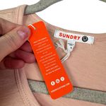 Sundry NWT U-Neck Sleeveless Dress Light Pink Pigment Cashew Ruched Size 1 Small Photo 6