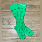 FIGS Compression Socks - Green - Holiday Ugly Sweater - Do it With Heart - Small Photo 2