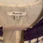 Madewell  Embroidered Sunray Dress With Pockets Linen Plaid Sleeveless Photo 2