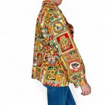 Vintage 70’s Handmade Fall Thanksgiving Pumpkin Printed Blouse Multiple Size L Photo 5