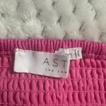 ASTR  The Label Corset Top Women's Small Pink Linen Sweetheart Neck Off Shoulder Photo 4