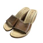 No Boundaries  Heeled Clog Sandals Open Toe Brown  Women's Size 9.5 Eur 42 Sku 21 Photo 2