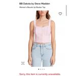 BB Dakota by Steve Madden NWT Bouclé Up Tweed Bustier Corset Crop Top Pink L Size L Photo 15