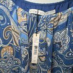 Alice + Olivia ‎ Cari Mosaic Paisley Dress Off Shoulder Blue large nwt Photo 3