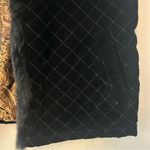 Chico's black quilted velvet paisley lined vest with rabbit fur size 2 large Photo 5