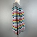 Talbots  Womens Boatneck Rainbow Stripe Pullover Sweater M Medium Photo 3