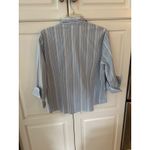 Worthington  Petite Stretch Blue Stripe Button Up Shirt Easy Care Women 16P Photo 5