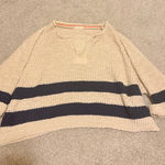 Illa Illa Striped Knit Pullover Sweater Cropped Photo 0