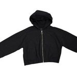 Forever 21  Black Hooded Zip Up Windbreaker Jacket Size Women's Large Photo 1